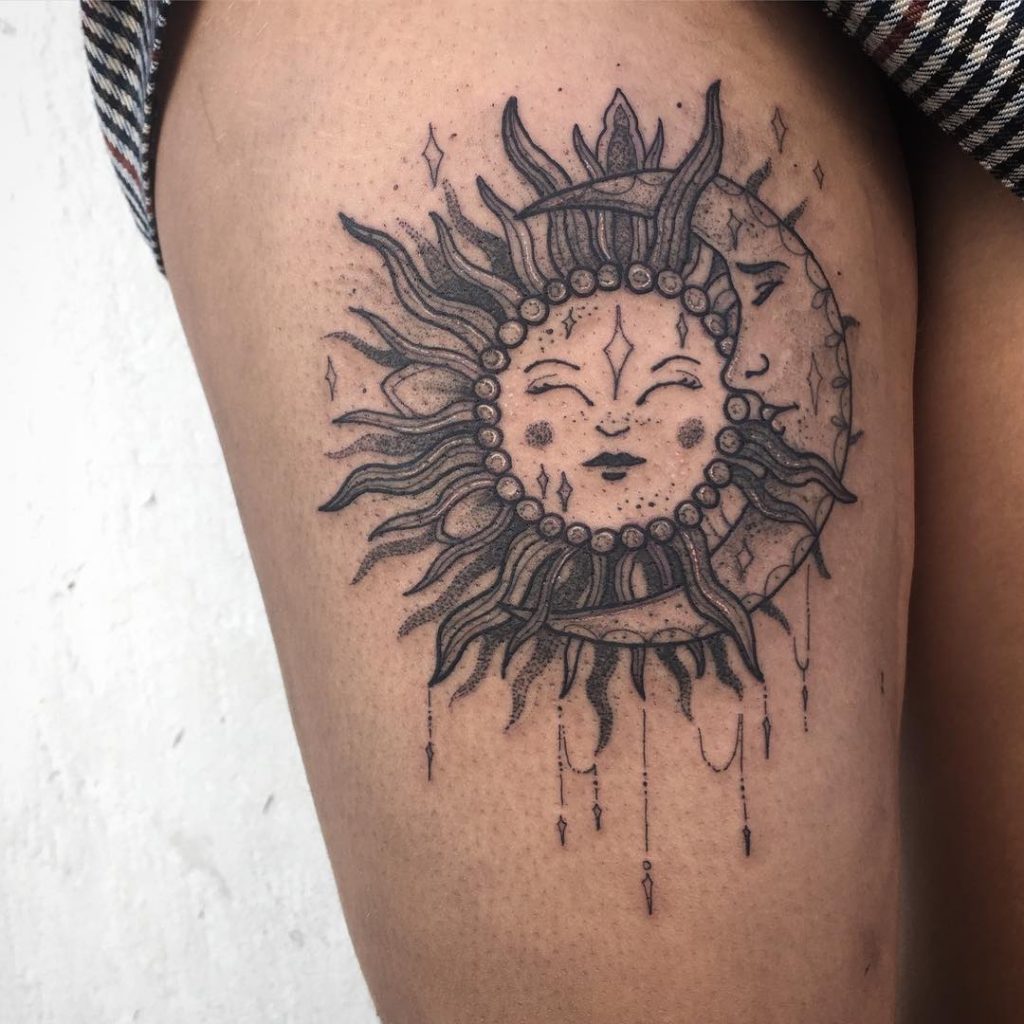 Stunningly Hot Sun Tattoos Page Of Tracesofmybody Com